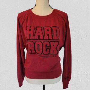 Hard Rock Cafe Washington, DC fleece logo long sleeve sweatshirt, size M